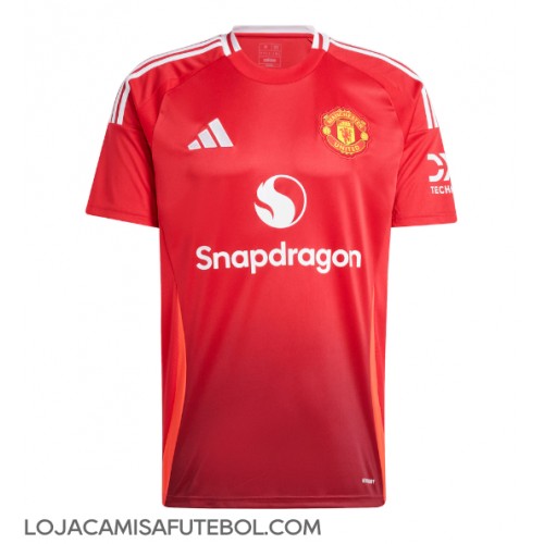 Camisa de Futebol Manchester United Equipamento Principal 2024-25 Manga Curta